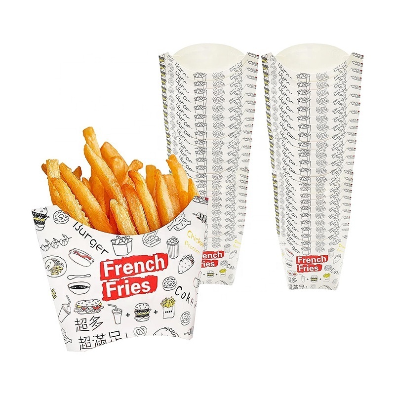 Wholesale Disposable Matt Lamination Fish and Chips French Fries Packaging Paper Box