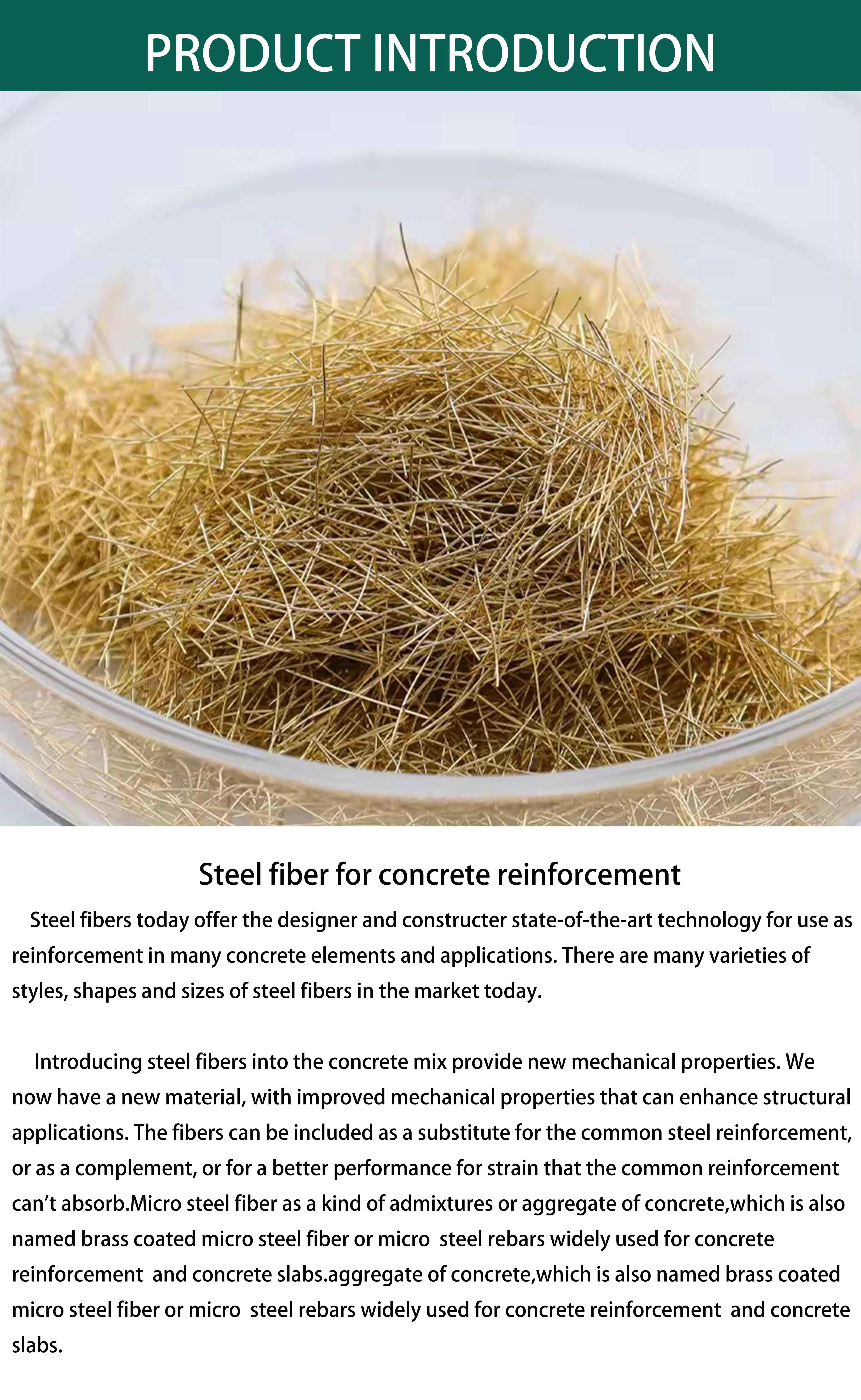 Metal Steel Fibers Copper Coated Micro Steel Fiber Reinforced Uhpc Construction Materials Ready Mixed Concrete