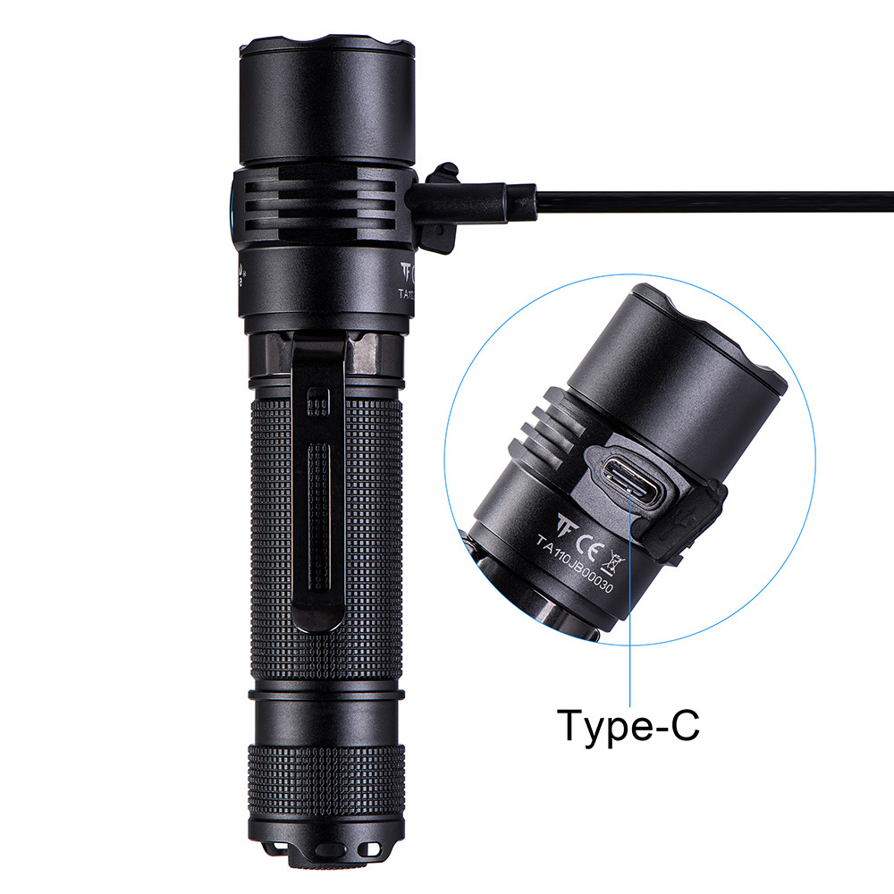 Trustfire 3200K-5600K Torch T11R Multifunctional Powerful Flashlight 1800Lm Type C Usb 18650 Rechargeable Tactical Flashlight