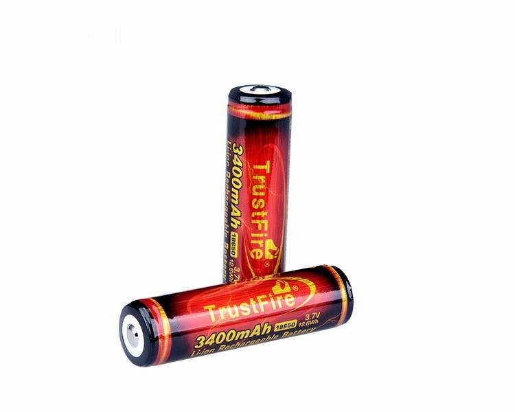 Trustfire 3.7V 3400mAH Rechargeable Li-ion Lithium 18650 Battery Bat Cell