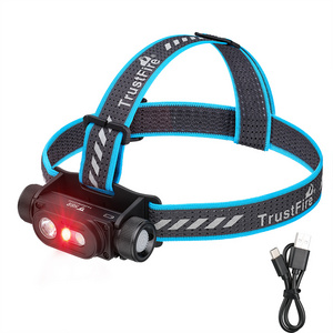 TrustFire H6R Dual White Flood Light Torch Headlamp 1350LM Red Camping 18650 Head Flashlight