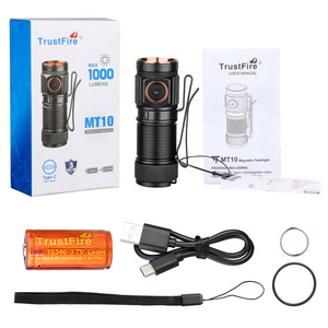 TrustFire MT10 LED Flashlight 16340 Rechargeable USB-C Emergency Portable Magnetic Flashlight Lantern