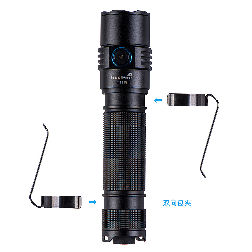 Trustfire 3200K-5600K Torch T11R Multifunctional Powerful Flashlight 1800Lm Type C Usb 18650 Rechargeable Tactical Flashlight