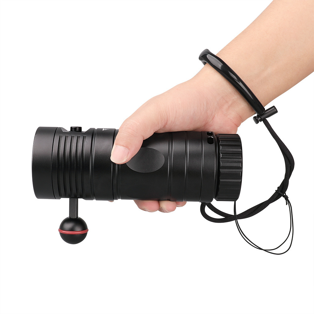 Professional 15000 Lumen Securitying Dive Lights Waterproof IP68 Heavy Scuba Diving Torch Flashlight