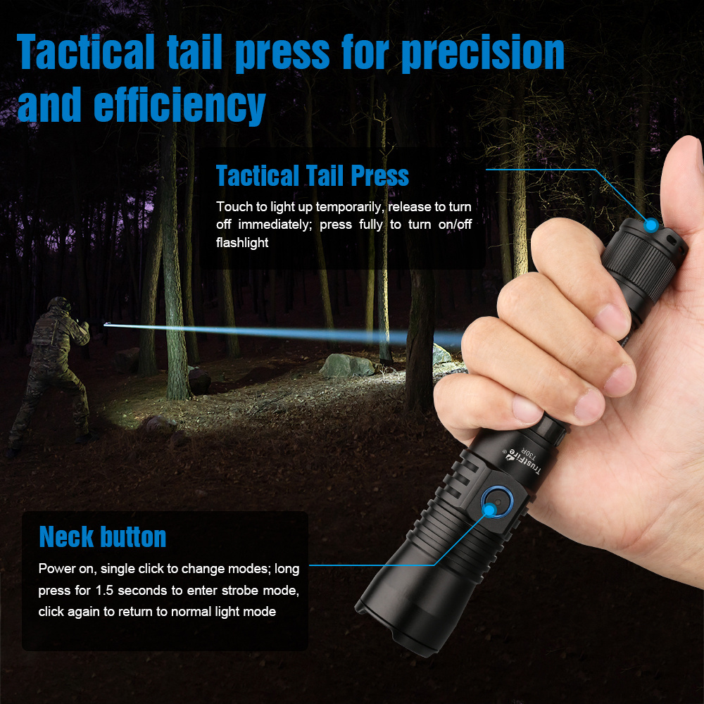 TrustFire T30R 460 Lumens LEP White Laser 1100M Long Beam Distance 1100M Hunting Tactical Flashlight