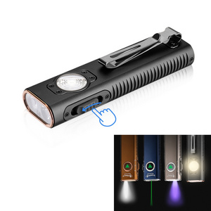 TrustFire Unique Ultra Slim Mini X3 1050LM Spotlight EDC Torch 365nm UV Flat Flashlight Magnetic Green Laser Light