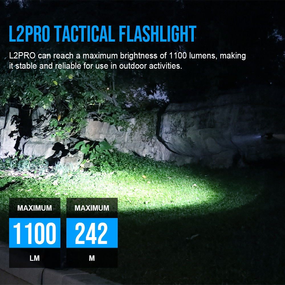 TrustFire L2 Pro Tactical Flashlight 1000 Lumen Waterproof Ip68 Pocket 14500 Usb C LED Alloy Torch