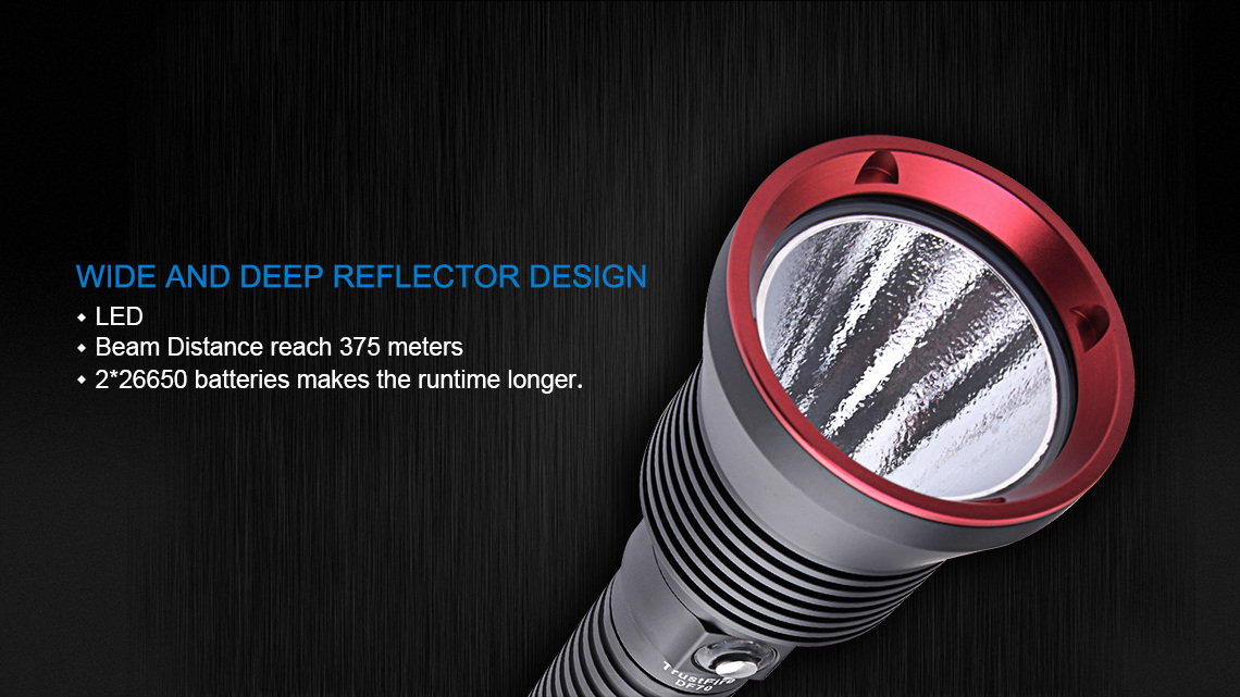 Professional Diving TrustFire DF70 3200LM 26650 Dive Torch Light Underwater 70M IPX8 Flashlight