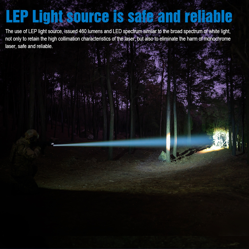 Trustfire T30R LEP White Laser 1100M Long Range Tactical Flashlight USB C Hunting Torch Light