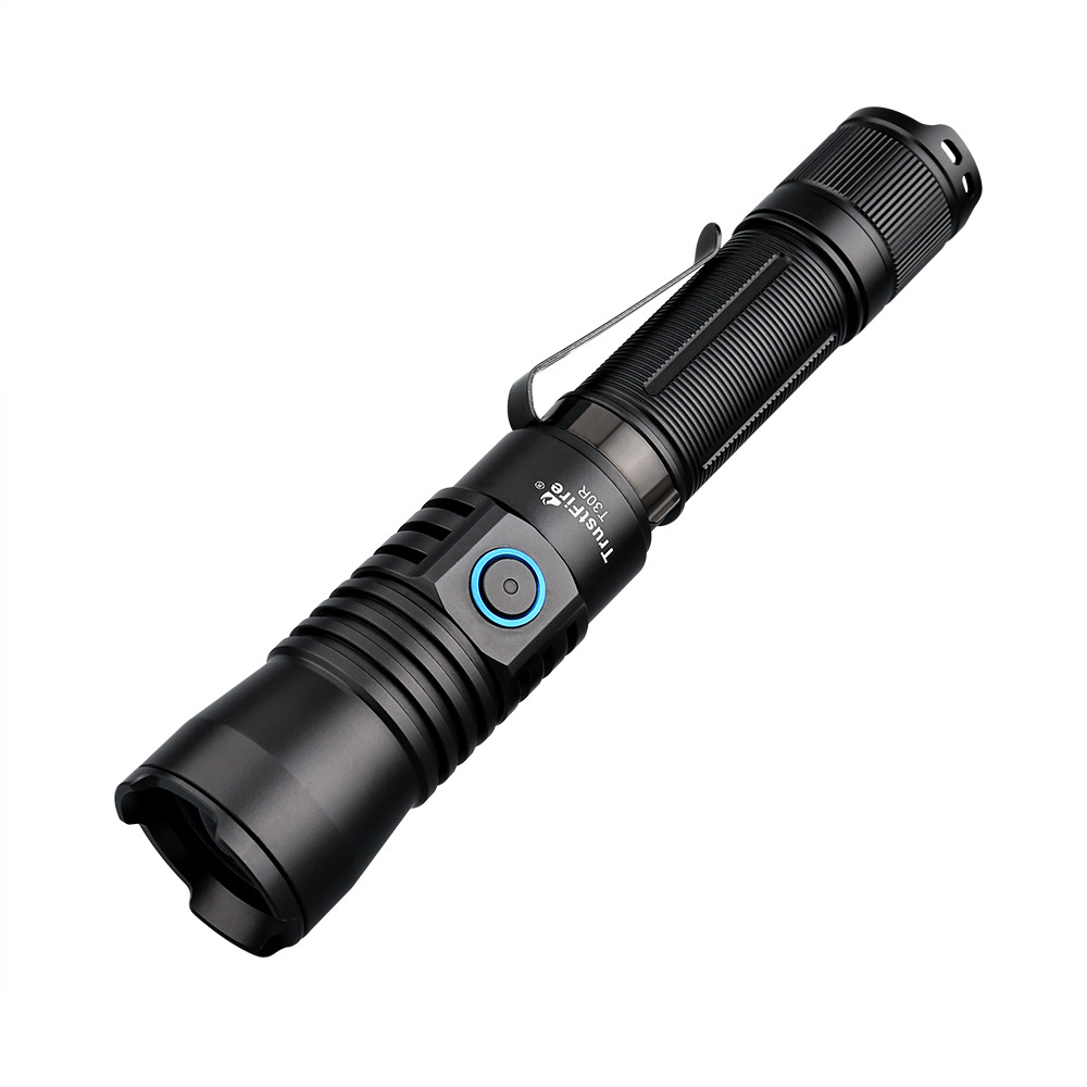 Self Defense Tools TrustFire T30R 460LM White Laser Beads Rechargeable LED Tactical Torch Light 1.6KM Range Flashlights &Torch