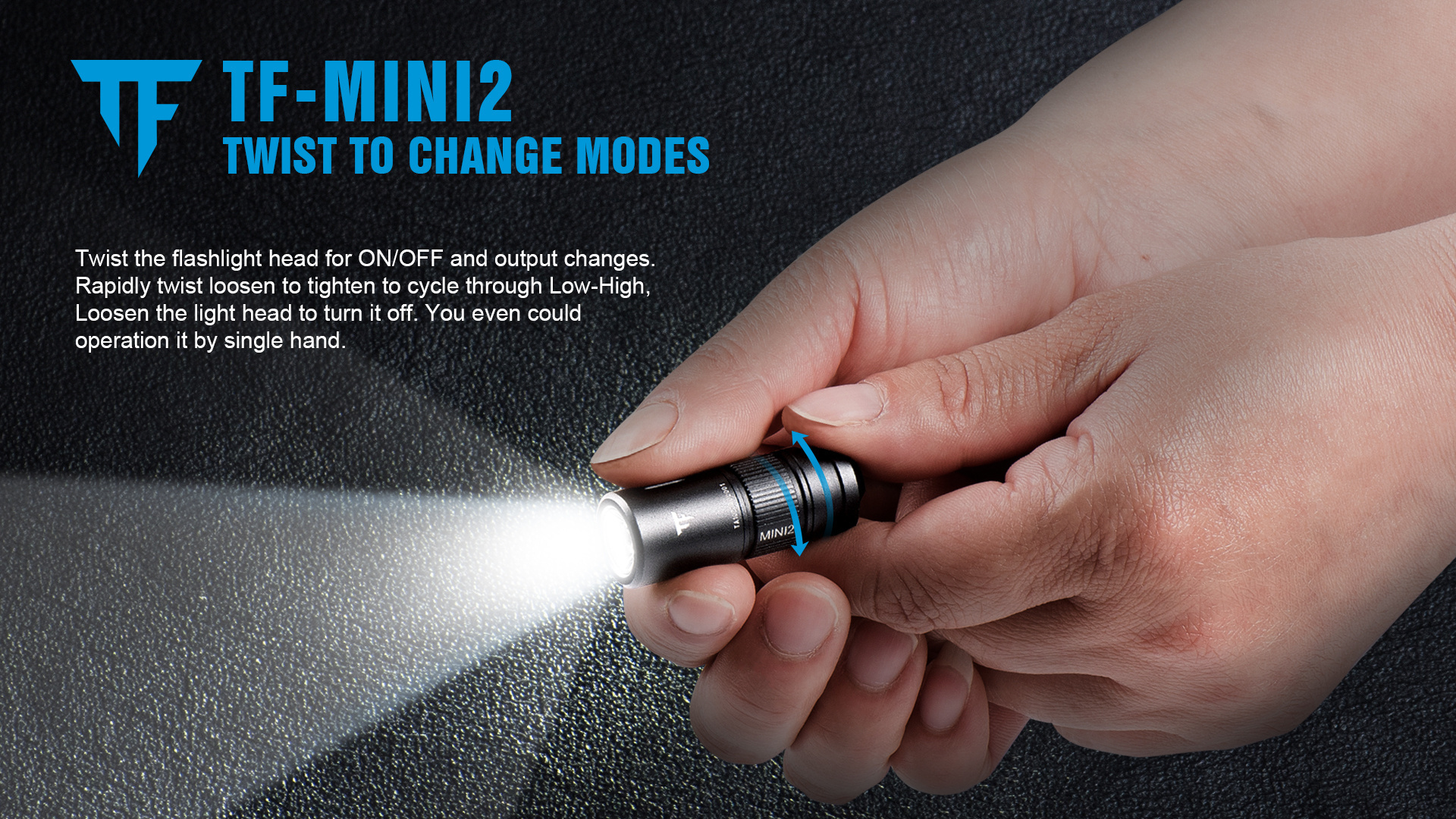 Mini EDC Self-defense Glare Waterproof Flashlight ,Compatible with AA 10180 Rechargeable Battery