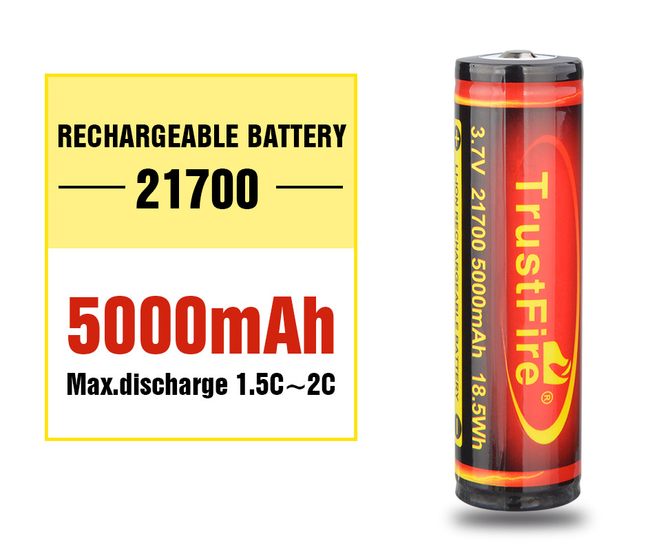 5000mah Rechargeable 21700 Lithium Ion Batteries 3.7v 5000mah Battery E-bike Scooter Power Tools