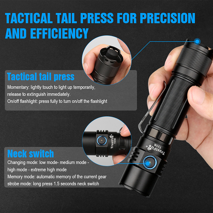 Strong TrustFire T21R Super Brightness 2600LM LED Tactical 21700 Torch Light Flashlight for Car