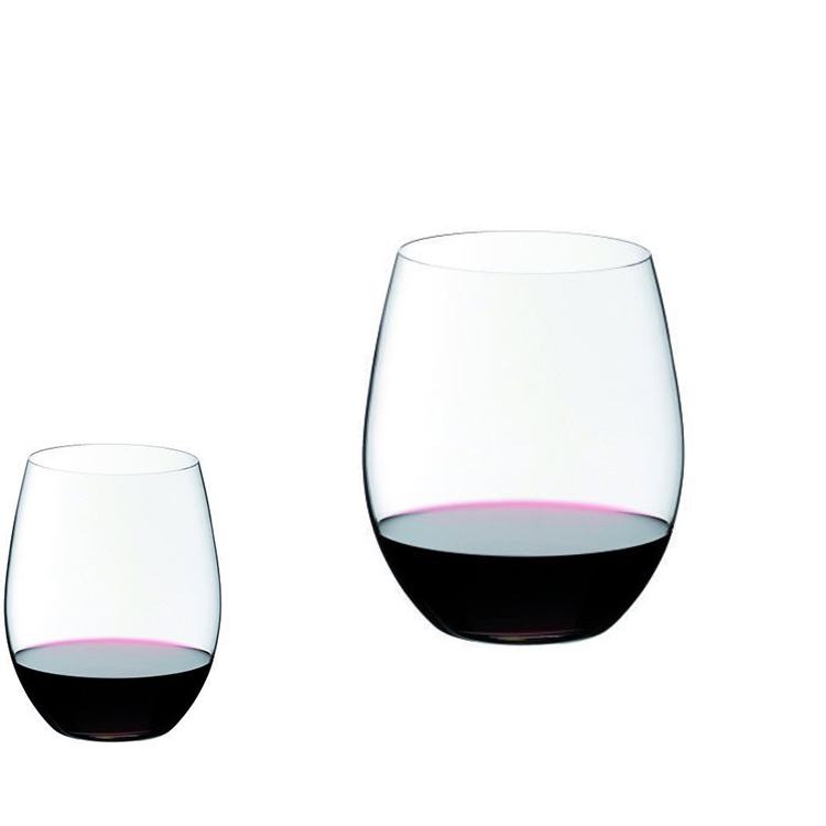 Handmade lead free crystal glass stemless wine glasses with logo design