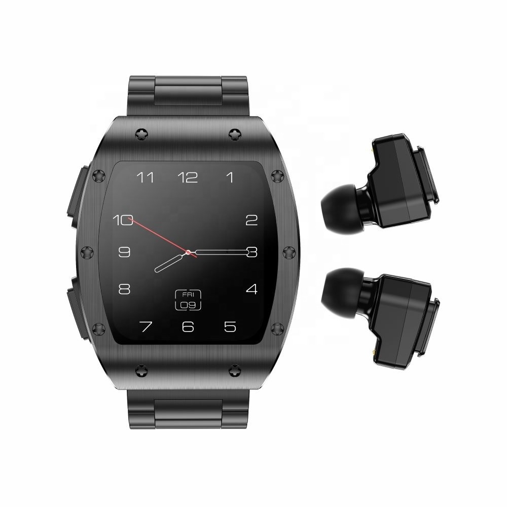 Factory price 2024 Latest 2 in 1 smart watch with earphone play earbuds support BT  waterproof IP67 Smart watch