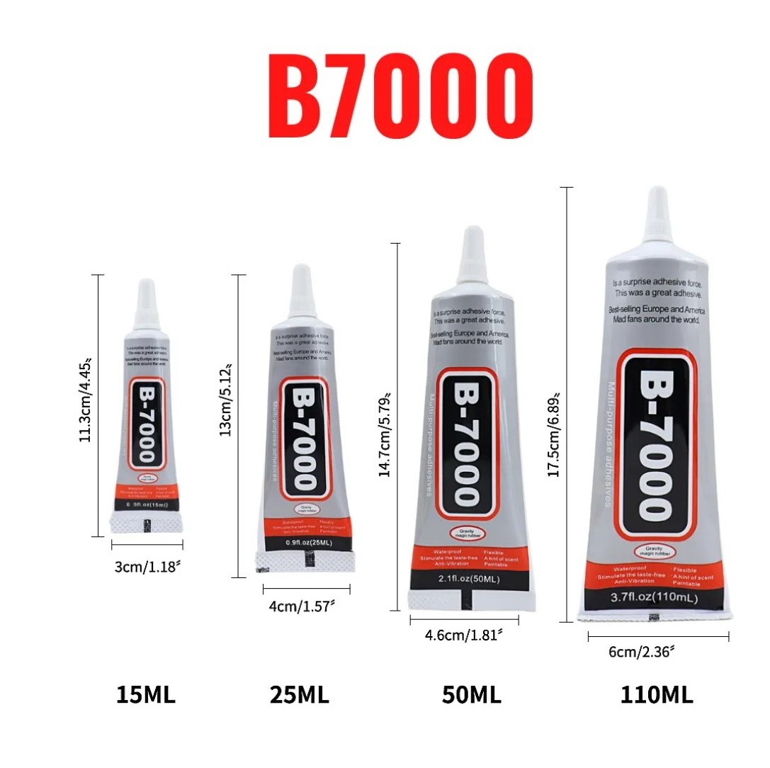 3ml 9ml 15ml 50ML B7000 25ml 110ml Glue B7000 For Rhinestones Needles Epoxy Mobile Phone Glass Glue Adhesive DIY Repair Glue