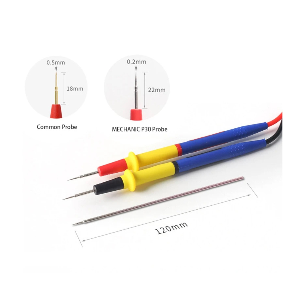 MECHANIC P30 Multimeter Pen 1000V 20A Soft Anti-Scalding Silicone Wire Extra Tip Probe Test Pen for Digital Multimeter