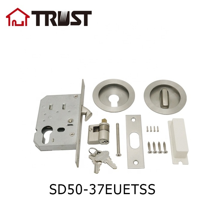 TRUST SD50-37EUETSS  Entry keys Sliding Cavity Door Lock With Cylinder