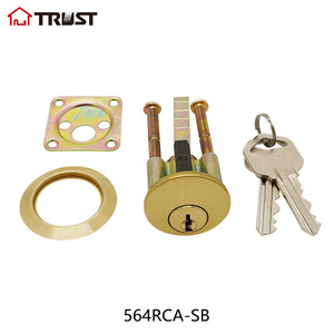 TRUST 564RCA-SB rechangeable Rim Cylinder of Night latch