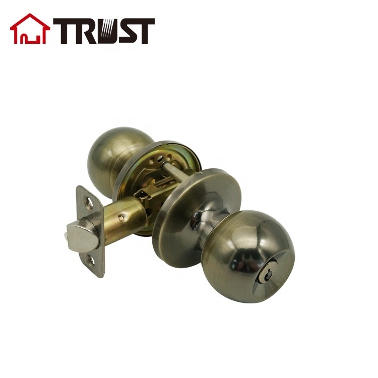 TRUST 6871-AB Keyed Alike Cylinders Tubular ANSI  Resistant Knob Lock