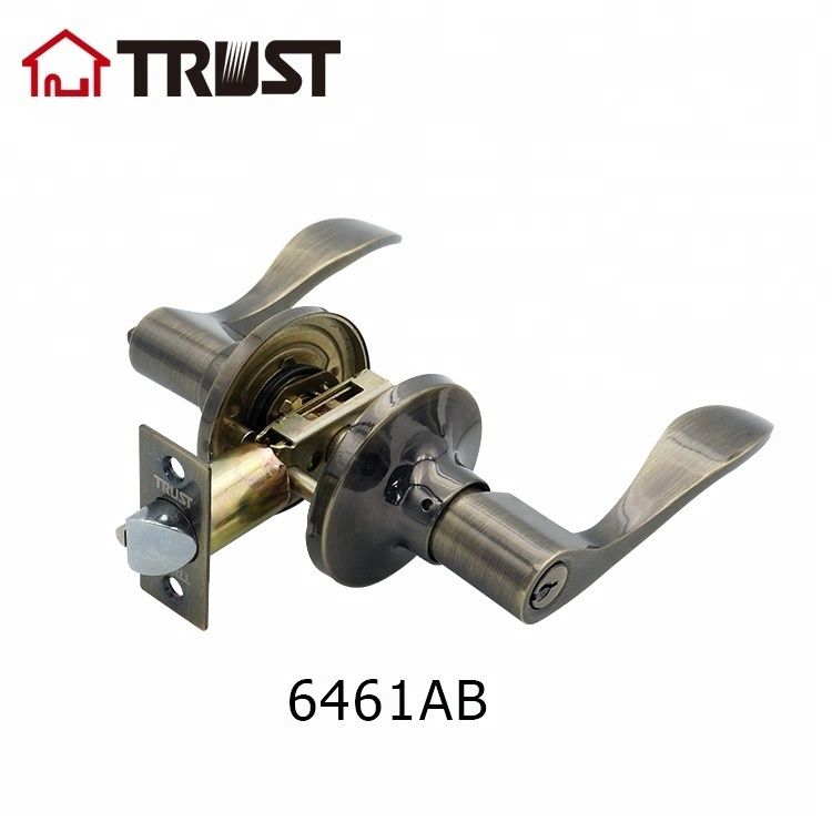 TRUST 6461-AB  High Quality ANSI Grade 3 KW 1 Keyway Tubular  Lever Lock With Brass Cylinder