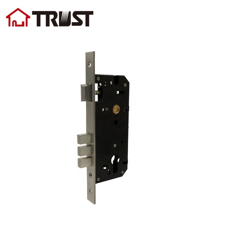 TRUST 8545-3B-SS-ET Entrance Lock Body With 3 Square Bolt  High Security Mortise Lock