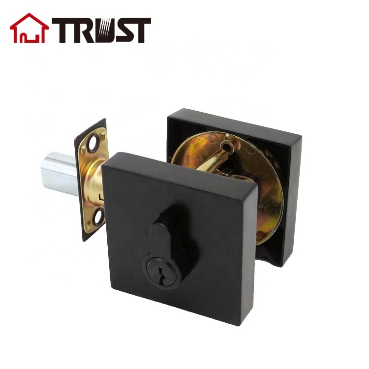 TRUST 7362-MB High Quality ANSI Grade 3 Square Rose Double Cylinder Deadbolt