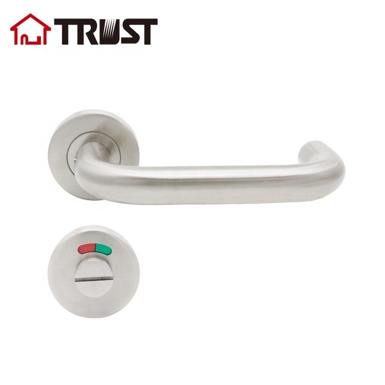 TRUST TH001-SS-ESBK Tube Lever Lock SUS304 Handle With Stainless Steel 304 Toilet Indicator Lock