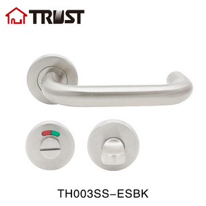 TRUST TH001-SS-ESBK Tube Lever Lock SUS304 Handle With Stainless Steel 304 Toilet Indicator Lock