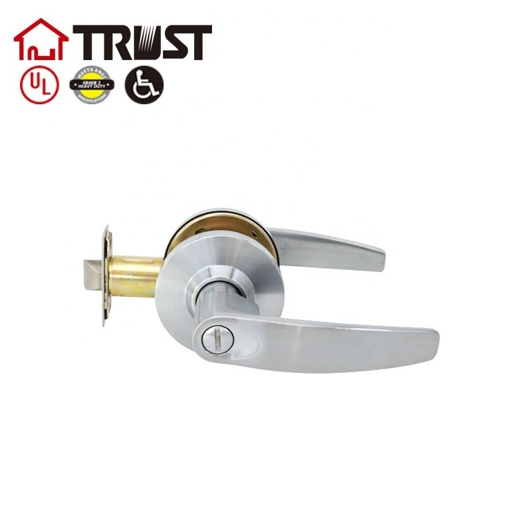 TRUST 4412-SC Commercial Door Lever Lock Privacy ANSI Grade 2 Bathroom Door Locks