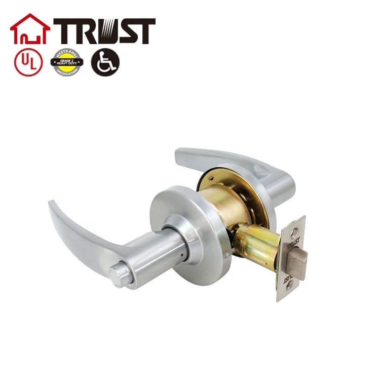 TRUST 4412-SC Commercial Door Lever Lock Privacy ANSI Grade 2 Bathroom Door Locks