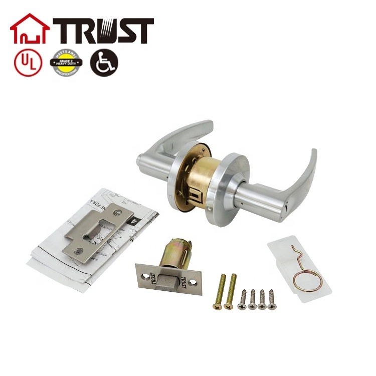 TRUST 4412-SC Commercial Door Lever Lock Privacy ANSI Grade 2 Bathroom Door Locks