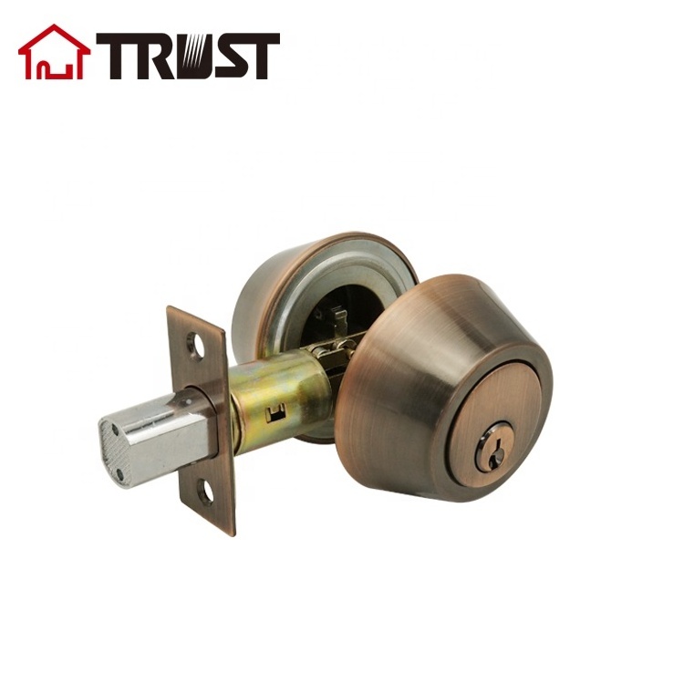 TRUST 7312-AC Double Cylinder Deadbolts ANSI Grade 3 Door Lock In Antique Copper