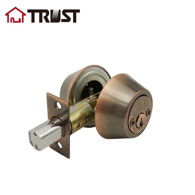 TRUST 7312-AC Double Cylinder Deadbolts ANSI Grade 3 Door Lock In Antique Copper