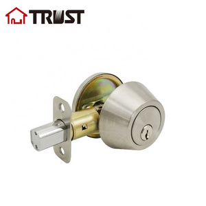 TRUST 7351-SS ANSI Grade 3 Standard Duty Single Cylinder Deadbolt in SS Finish Keyed one Side