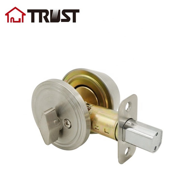 TRUST 7351-SS ANSI Grade 3 Standard Duty Single Cylinder Deadbolt in SS Finish Keyed one Side