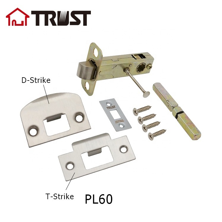 TRUST PL60-BK  High Security Stainless Steel Strike Privacy Latch 60mm Backset