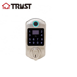 TRUST 9301-SN Fingerprint Touchscreen Keypad Deadbolt Lock Satin Nickel Smart Lever Lock