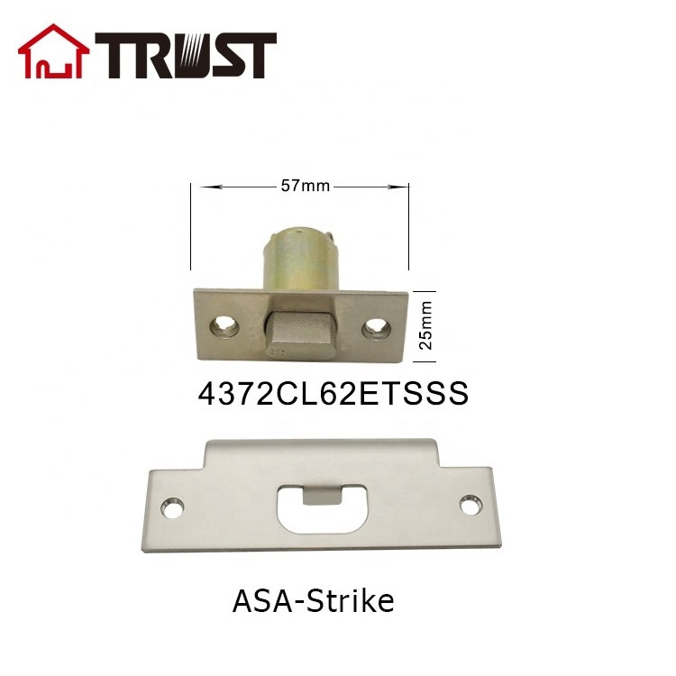 TRUST 4372CL62BKSSS Cylindrical Knob Lock Door Bolt SS304 Latch Passage/Privacy Door Latch