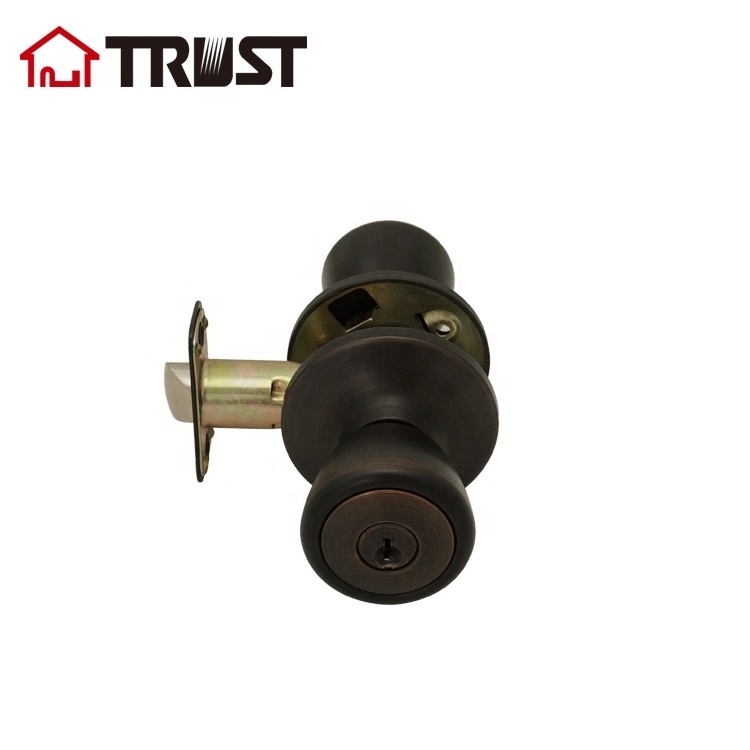 TRUST 5601-MB ANSI Grade 3 Tubular Knob Door Lock Radius Drive Spindle Round Ball Lock