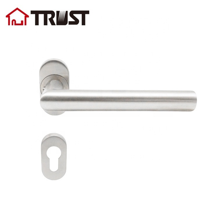 TRUST TH003-SS-OV Stainless Steel Lever Handle with Escutcheon Hollow Door Lock