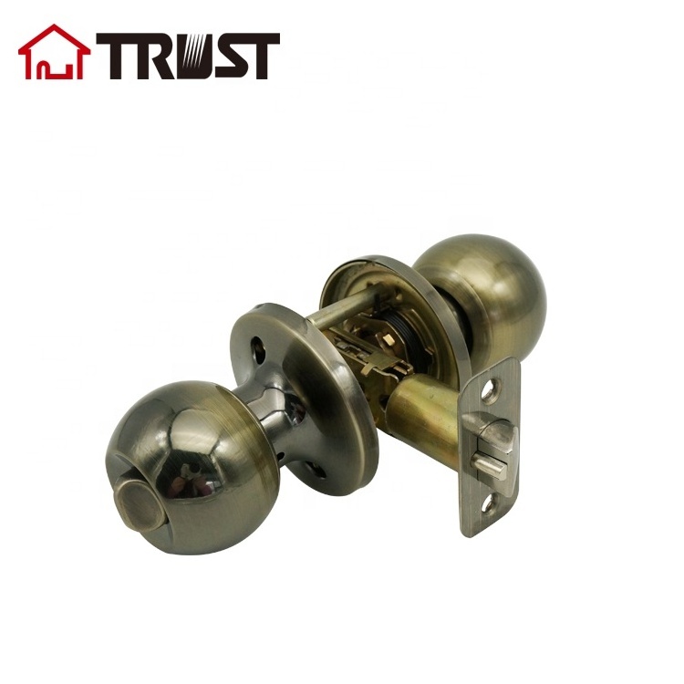 TRUST 6871-AB Keyed Alike Cylinders Tubular ANSI  Resistant Knob Lock