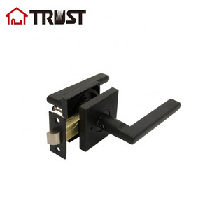 TRUST ZH036S-BK-MB Matt Black Color Zinc Alloy Privacy Door Handle Bathroom Locksets