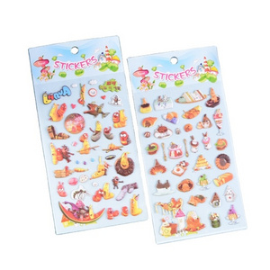 Wholesale Custom 3D children's cartoon three-dimensional bubble stickers lovely animal sponge bubble stickers