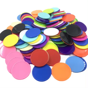 Wholesale customizable cheap plastic game tokens Multiple colors and sizes Custom game tokens coins