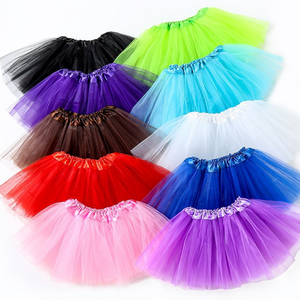 Adult rainbow color customizable pleated skirt layered daily ballet dance skirt Tutu for girls