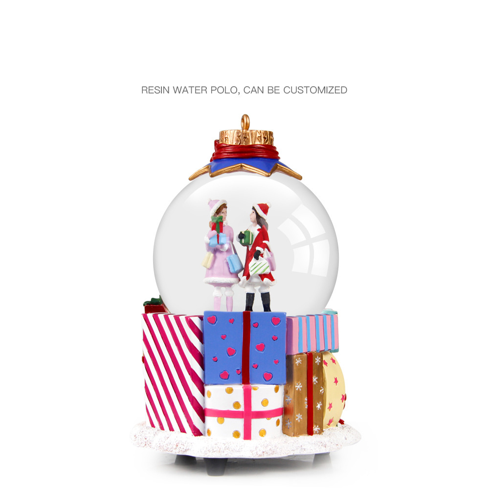 Customization Resin Crafts Snowball Wholesale High Quality Christmas Figure Snow Globe Resin Snowball