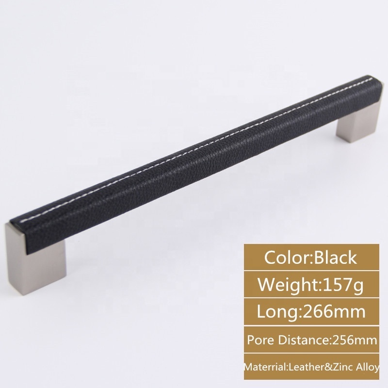 Leather Furniture Handles Drawer Cabinet Knobs Kitchen Door Handle Cupboard Wardrobe Pull Handles Furniture Fittings