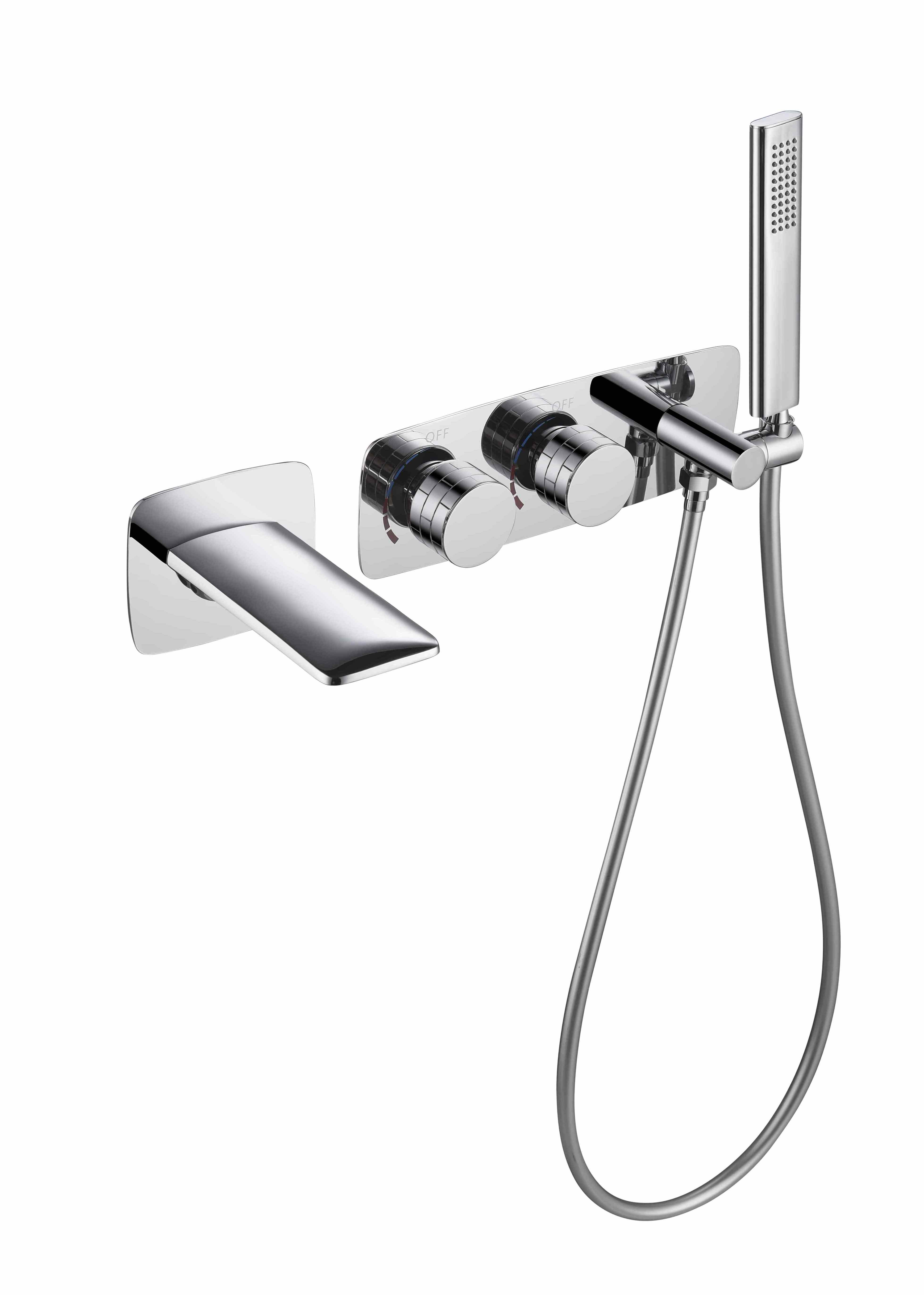 Bathroom  Waterfall  Bathtub Faucet Wall Mounted Shower With Hand Shower Hot & Cold Water Bath Mixer