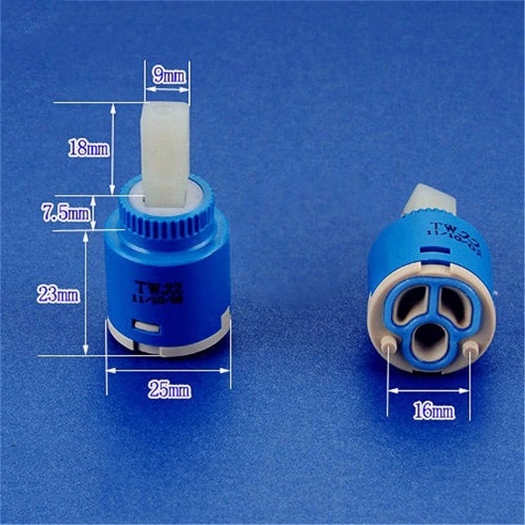 Ceramic Cartridge Faucet Cartridge Mixer Low Torque Faucet Accessories Spindle Free Rotation Flat Base 25mm / 35mm / 40mm